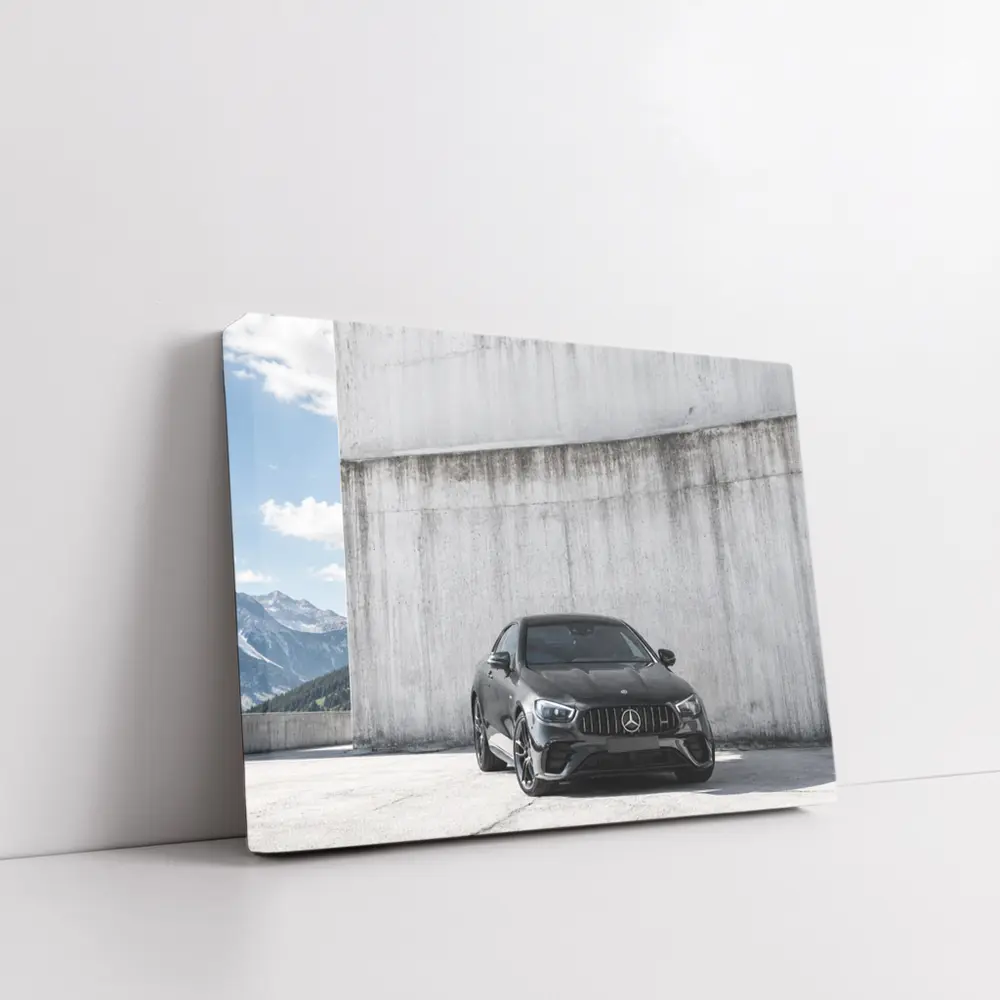 Black Mercedes AMG E Class Mountain Background – Wall Art
