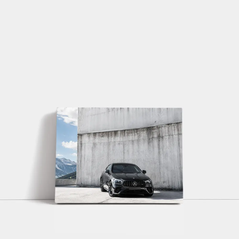 Black Mercedes AMG E Class Mountain Background – Wall Art