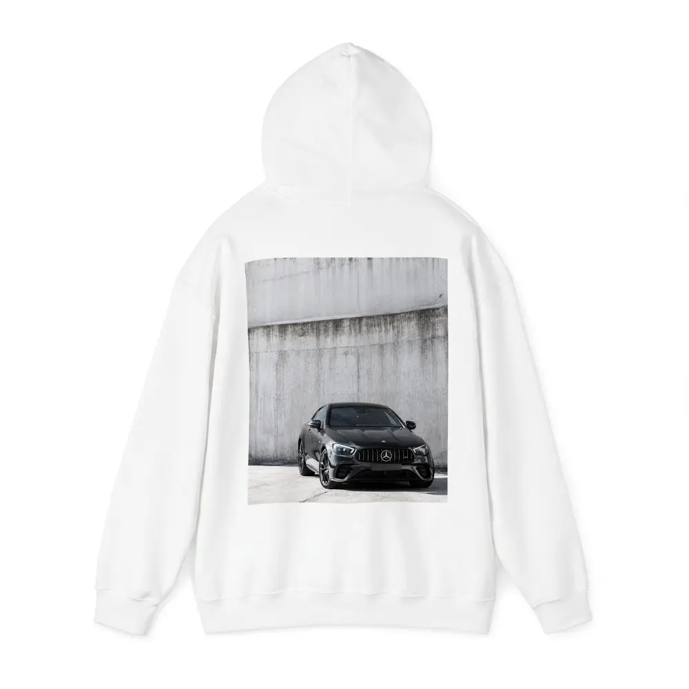 Black Mercedes AMG E Class Mountain Background – Hoodies