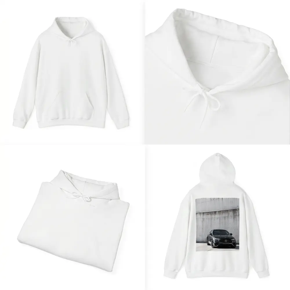 Black Mercedes AMG E Class Mountain Background – Hoodies