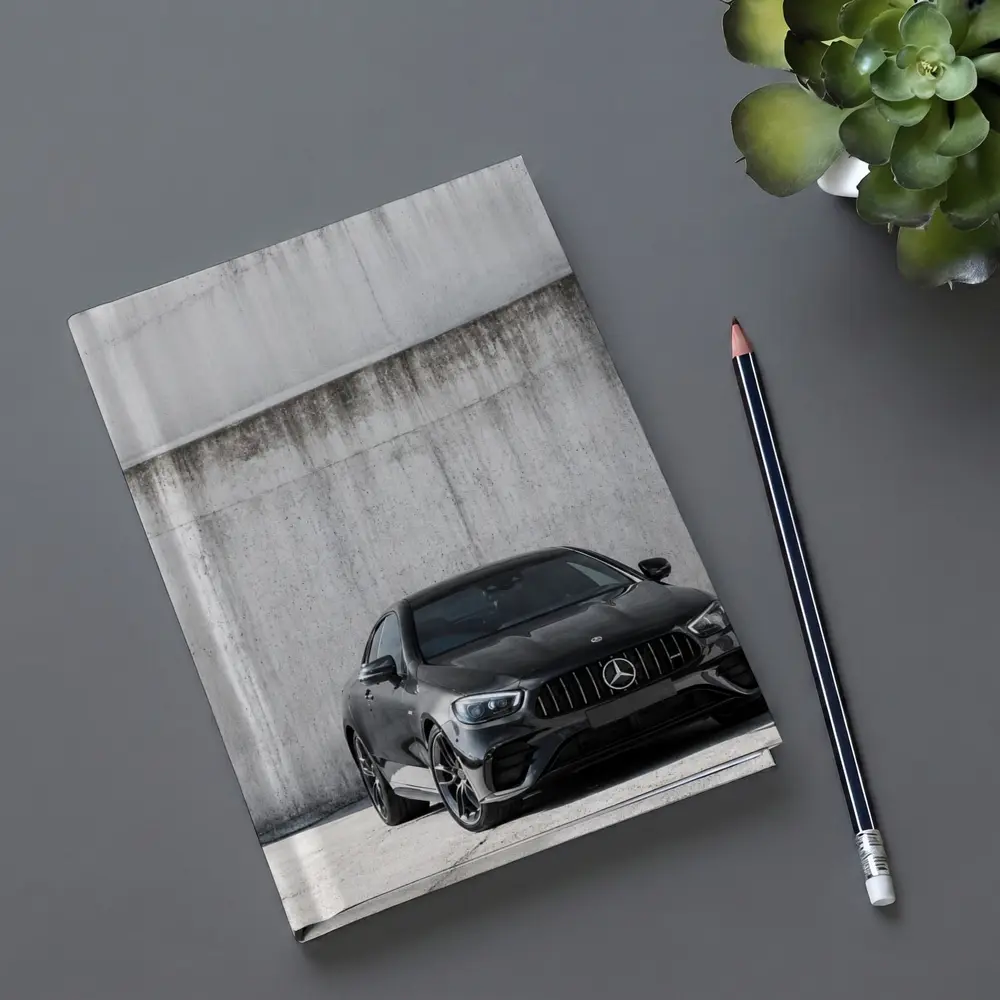 Black Mercedes AMG E Class Mountain Background – Notebooks