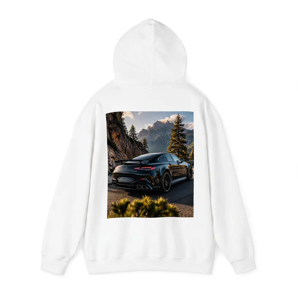 Mercedes AMG GT Black Mountain Road Shot – Hoodies