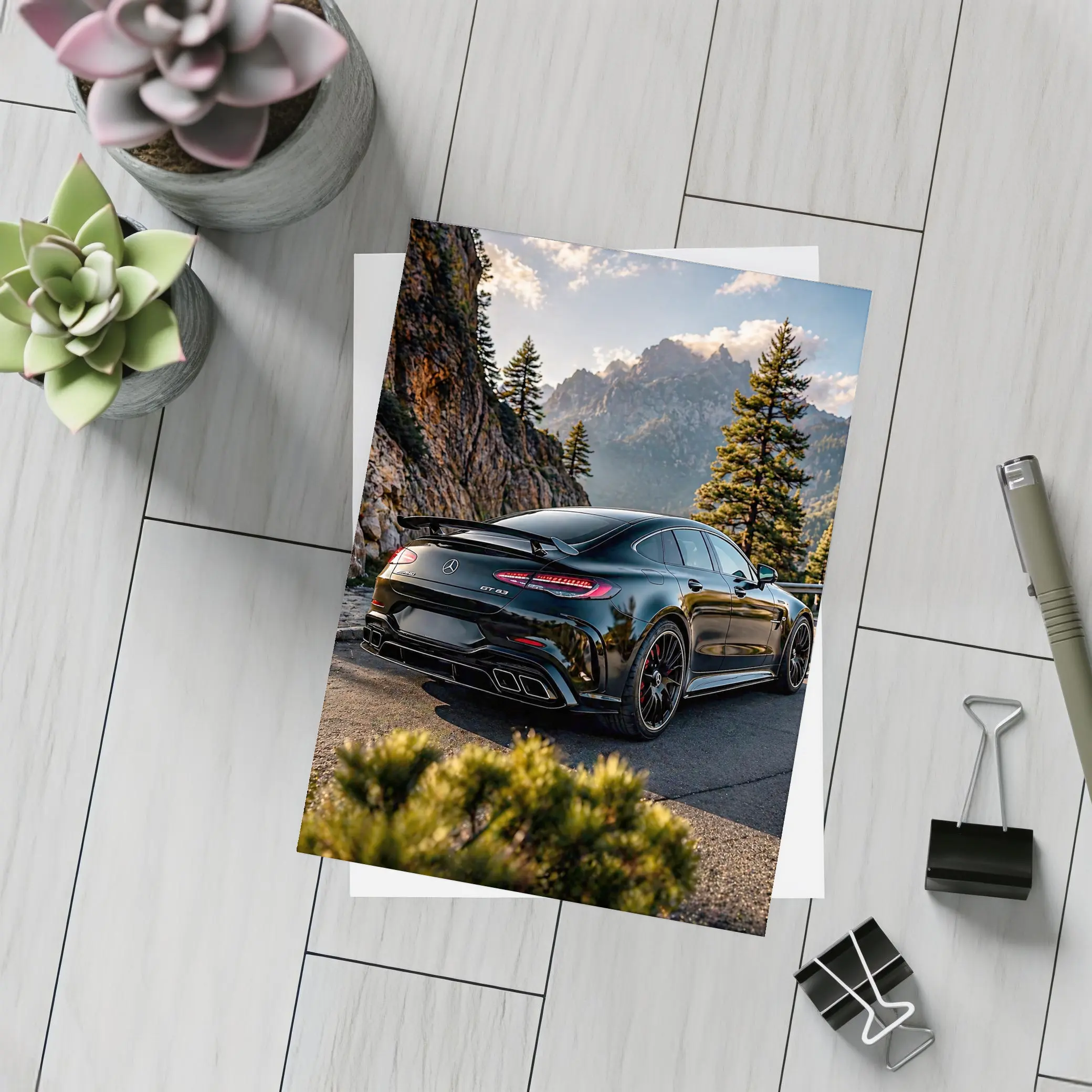 Mercedes AMG GT Black Mountain Road Shot – Postcards