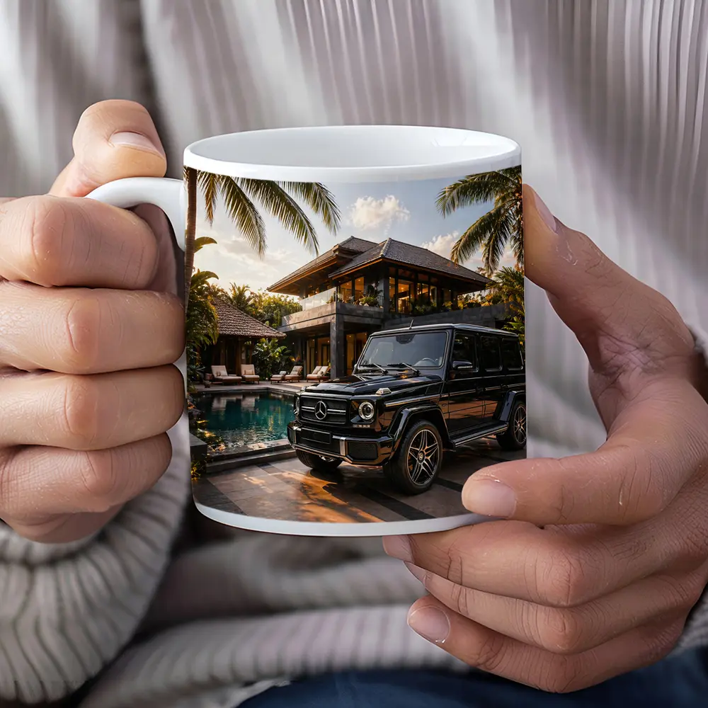 Black Mercedes G Class Tropical Villa – Mugs