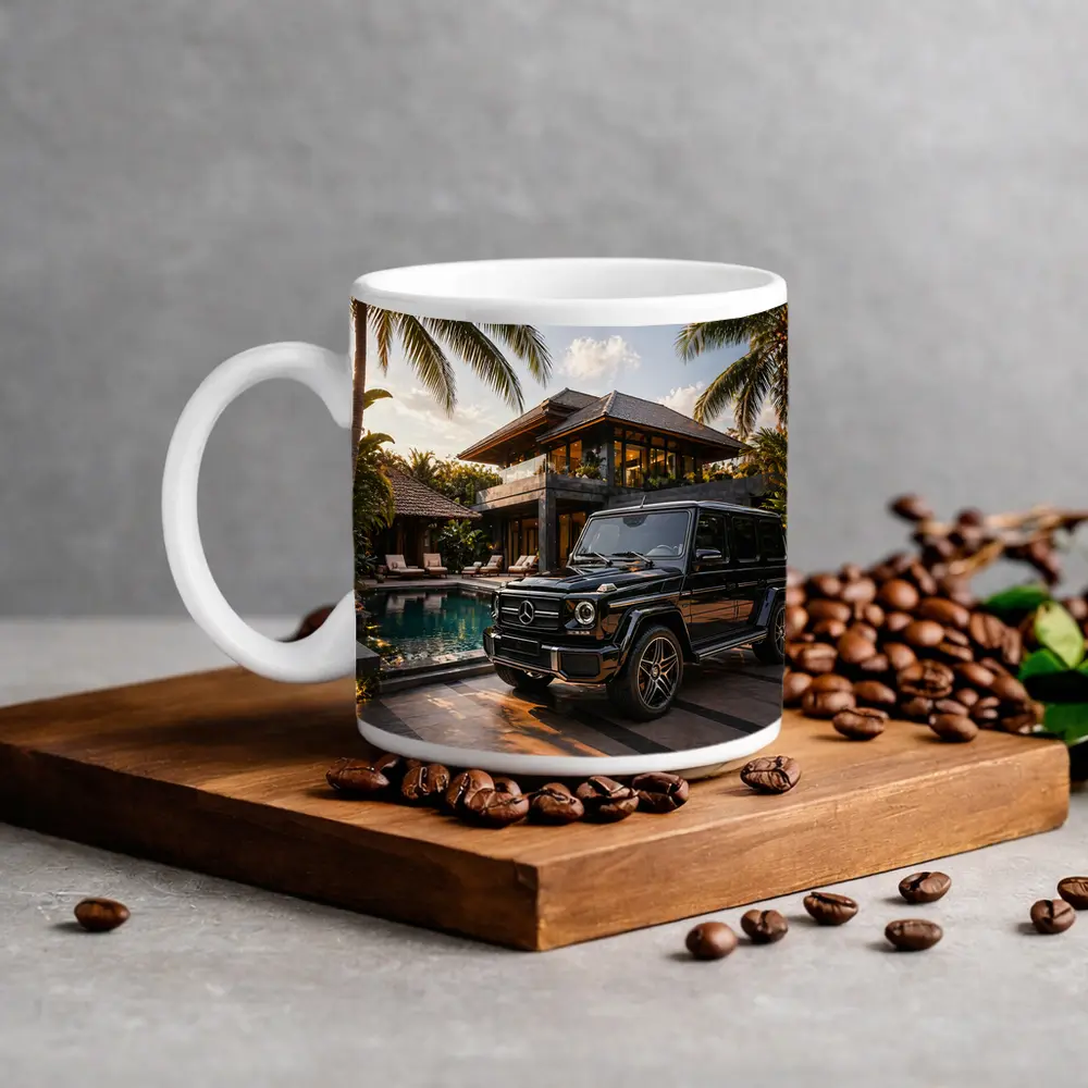 Black Mercedes G Class Tropical Villa – Mugs