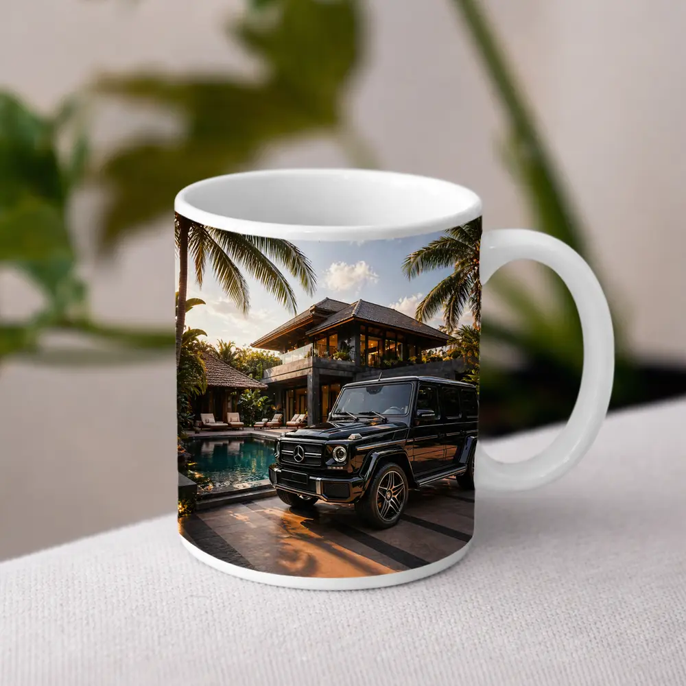 Black Mercedes G Class Tropical Villa – Mugs
