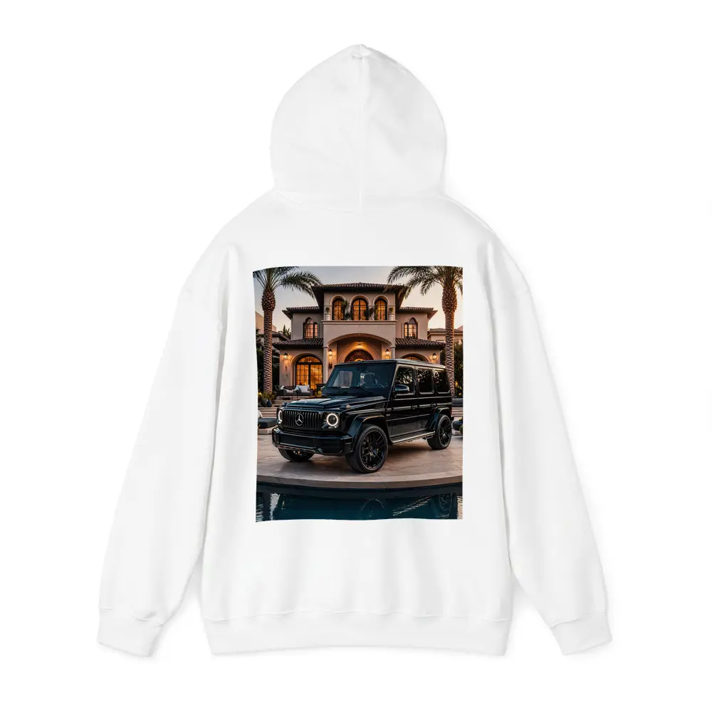 Black Mercedes G Wagon Mansion Driveway – Hoodies
