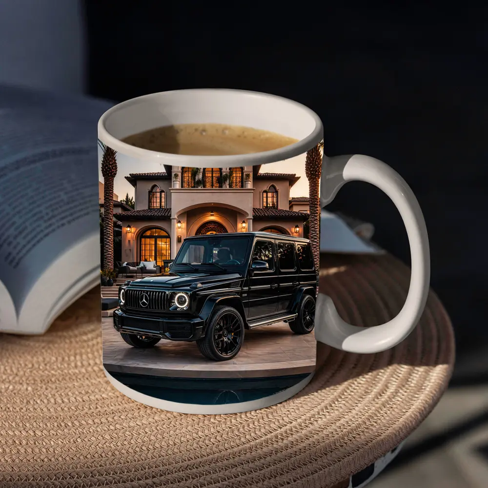 Black Mercedes G Wagon Mansion Driveway – Mugs