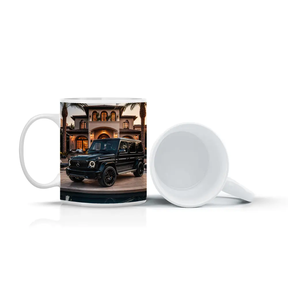 Black Mercedes G Wagon Mansion Driveway – Mugs