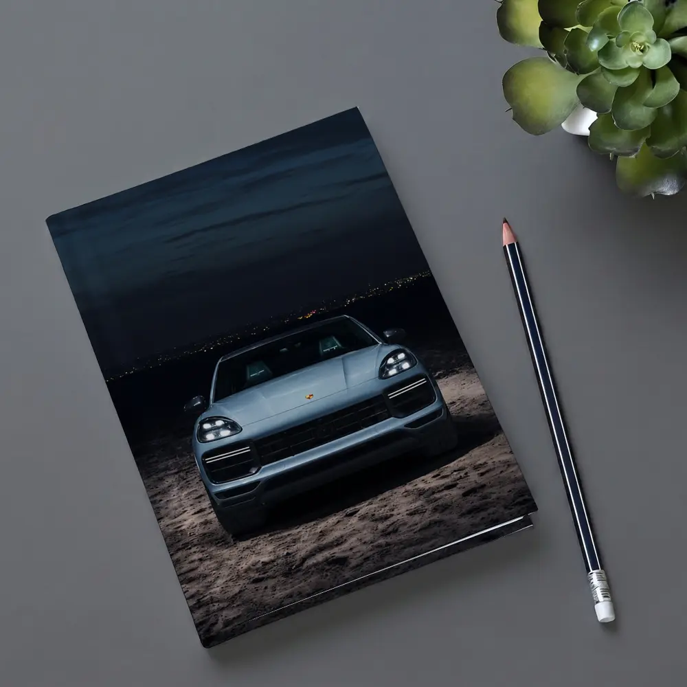 Porsche Cayenne Front View Night Desert – Notebooks