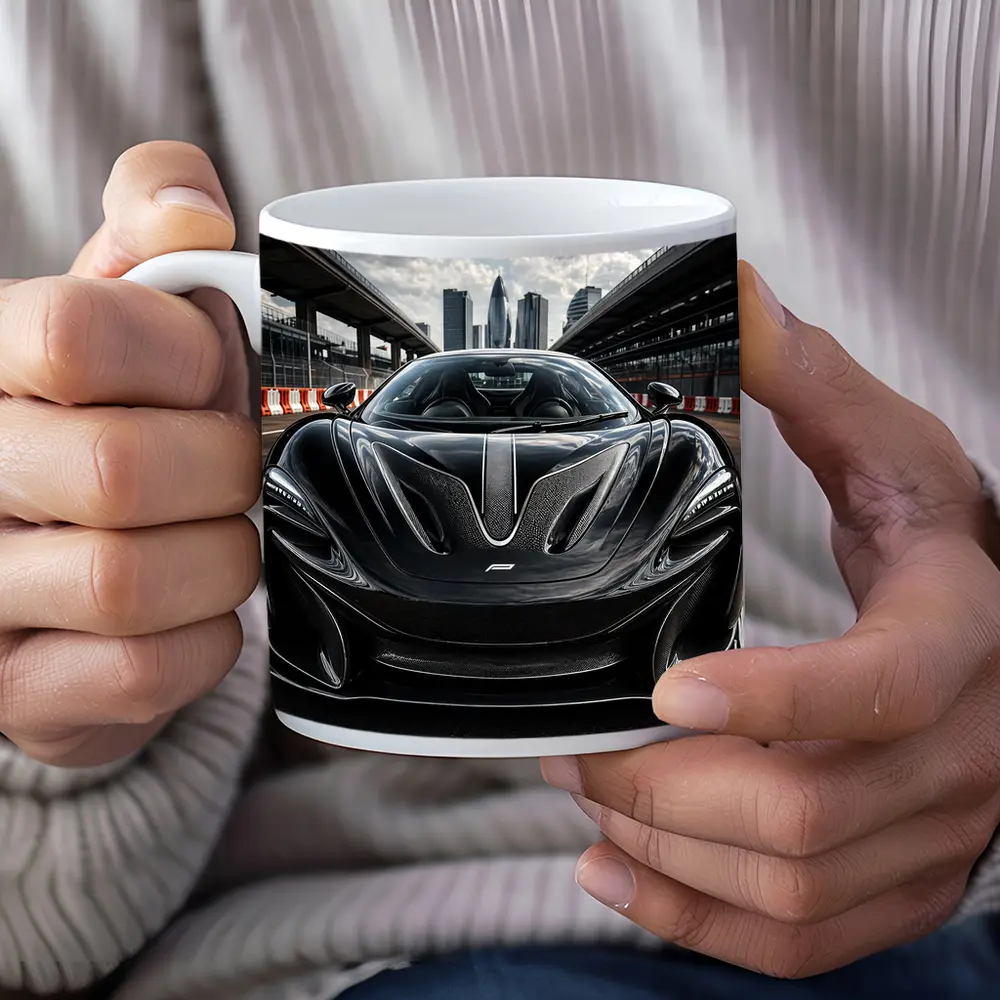 McLaren Black Supercar Racing Track City – Mugs