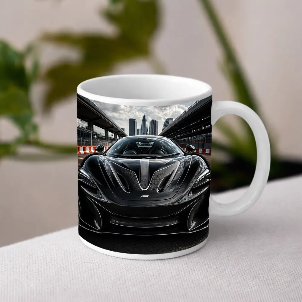 McLaren Black Supercar Racing Track City – Mugs
