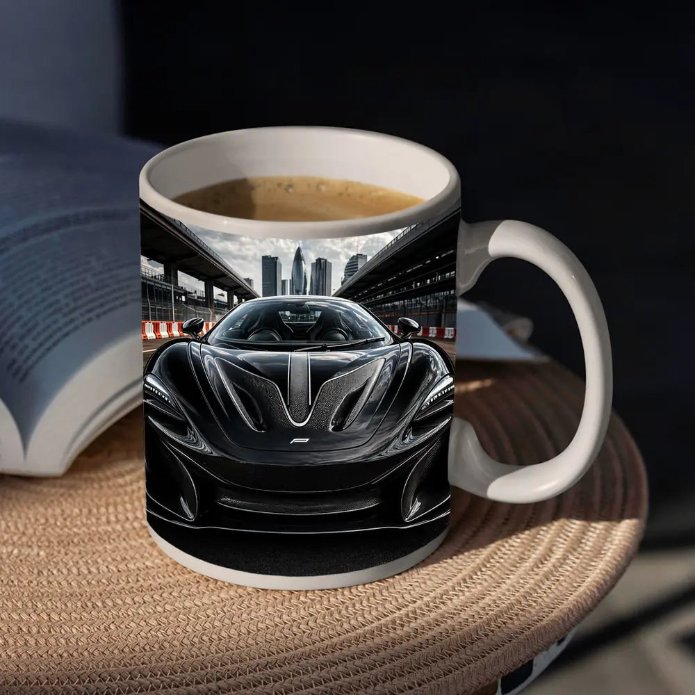 McLaren Black Supercar Racing Track City – Mugs