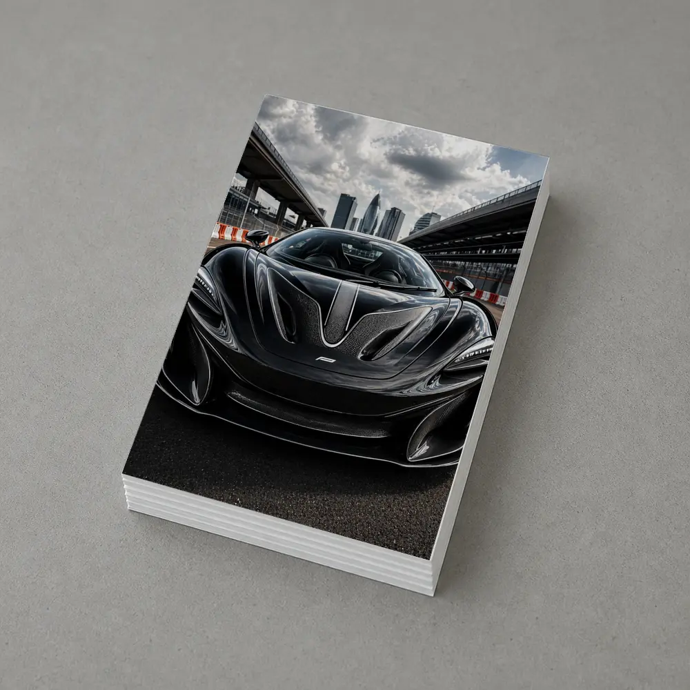 McLaren Black Supercar Racing Track City – Postcards