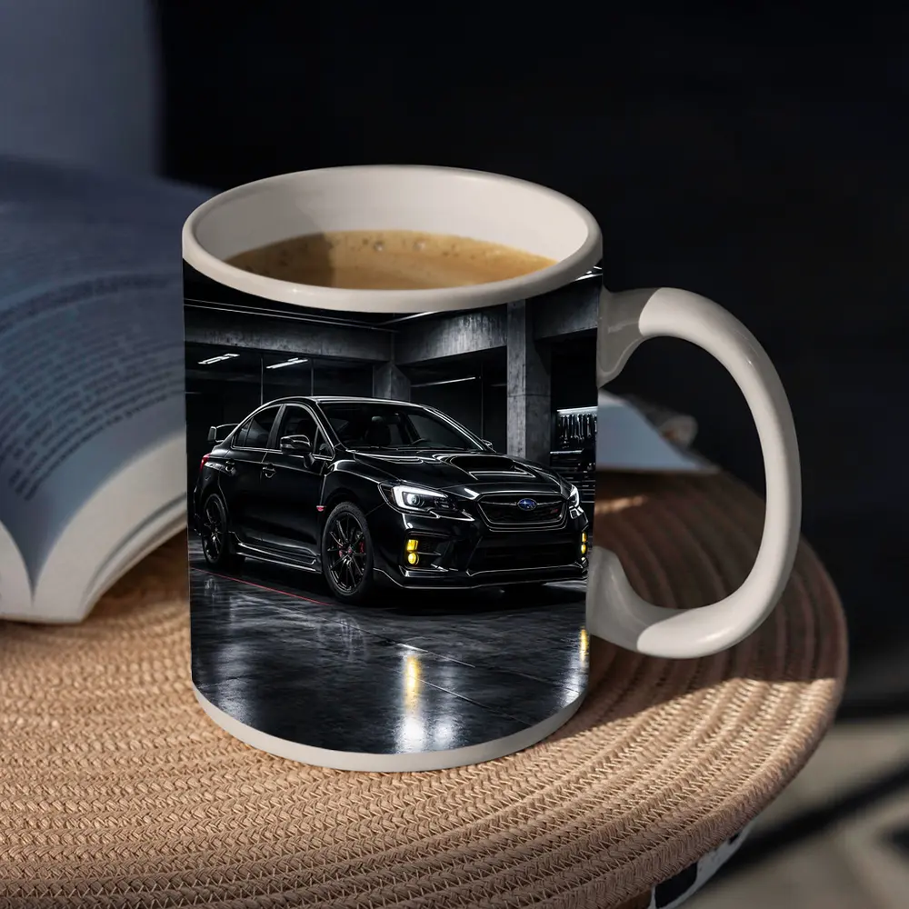 Black Subaru WRX STI Dark Garage – Mugs