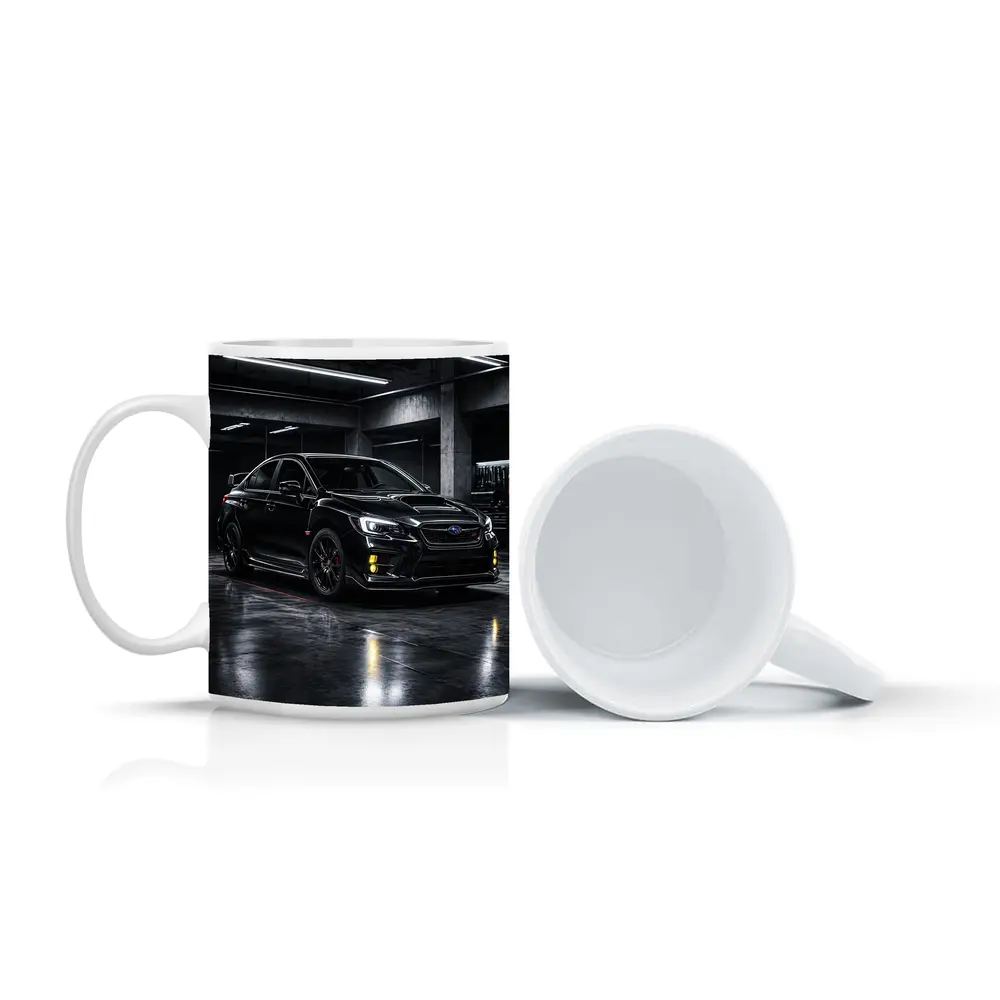 Black Subaru WRX STI Dark Garage – Mugs