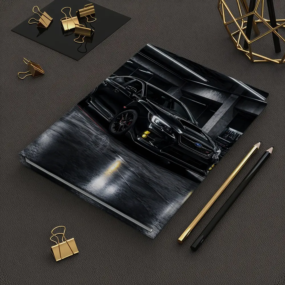 Black Subaru WRX STI Dark Garage – Notebooks
