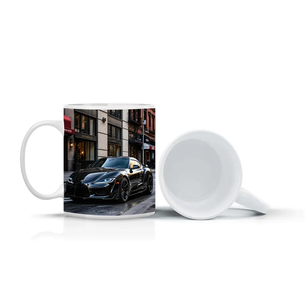 Black Toyota GR Supra NYC Street – Mugs