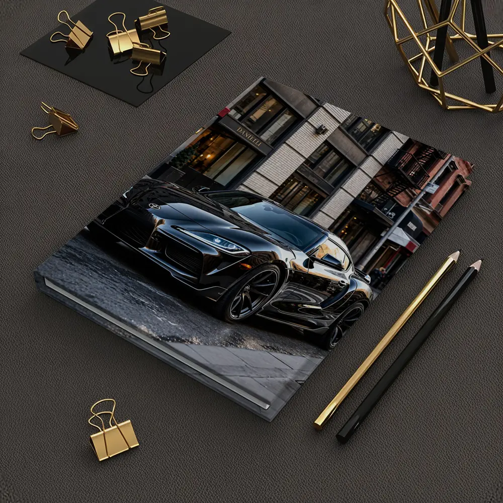 Black Toyota GR Supra NYC Street – Notebooks