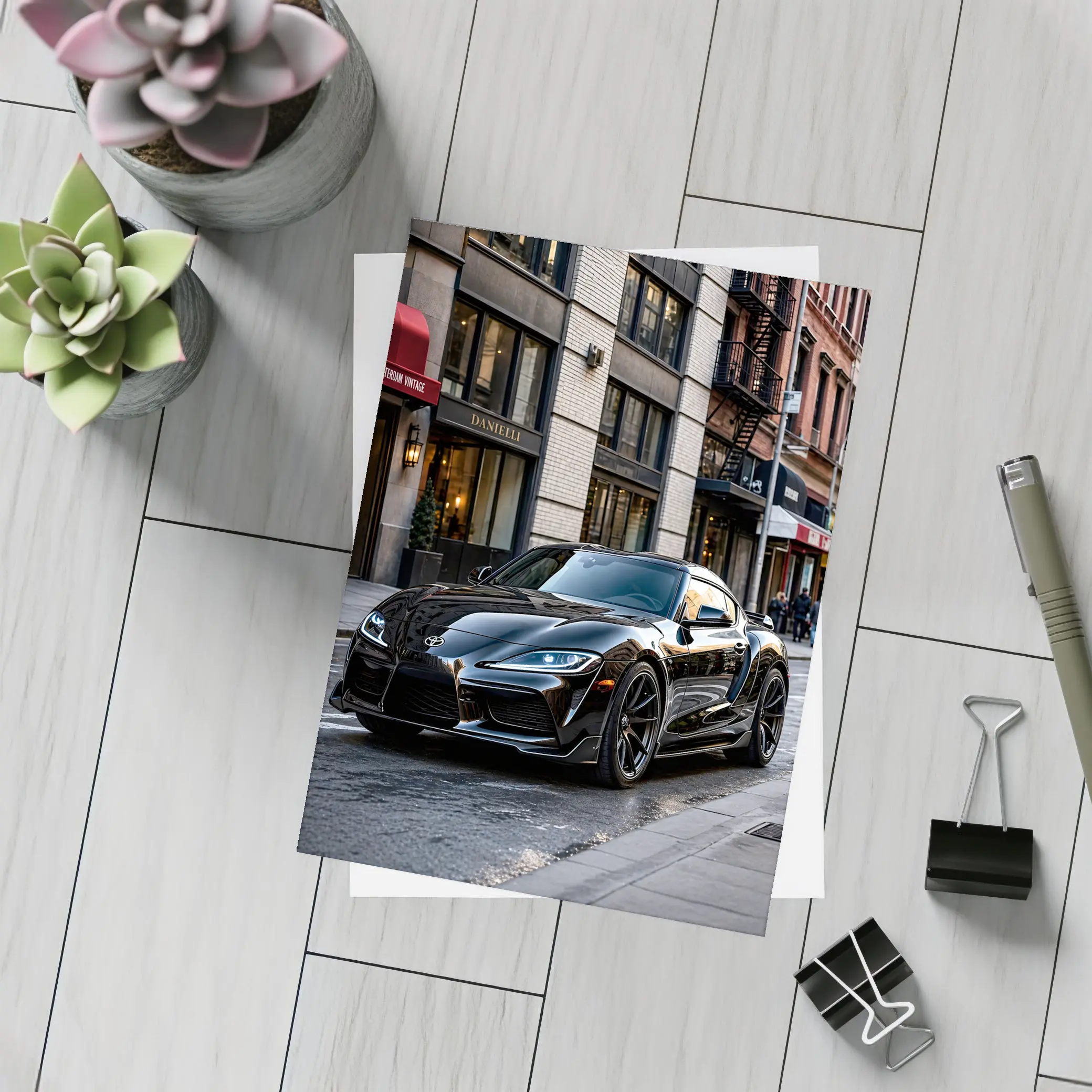 Black Toyota GR Supra NYC Street – Postcards