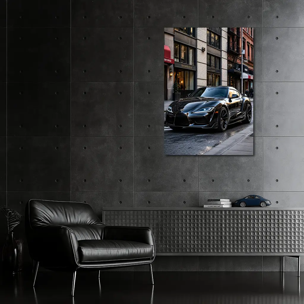 Black Toyota GR Supra NYC Street – Wall Art