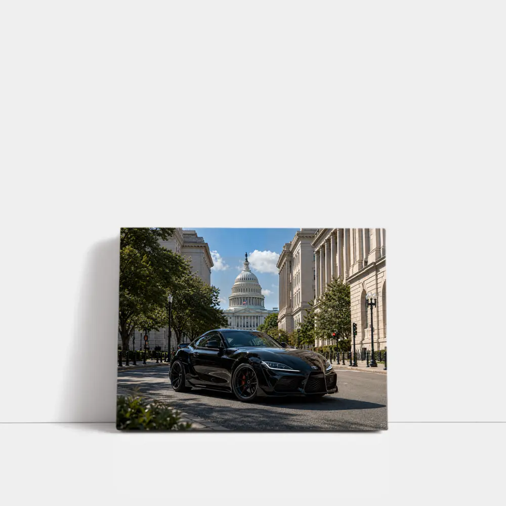 Black Toyota Supra Washington DC Street – Wall Art