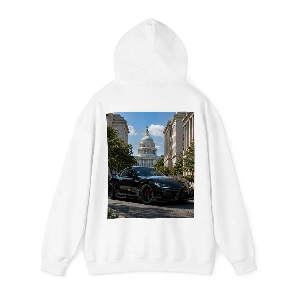 Black Toyota Supra Washington DC Street – Hoodies