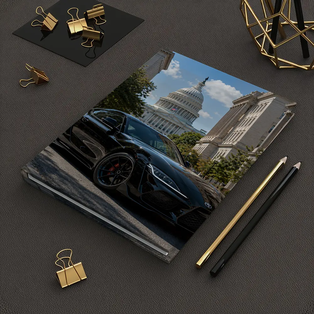 Black Toyota Supra Washington DC Street – Notebooks