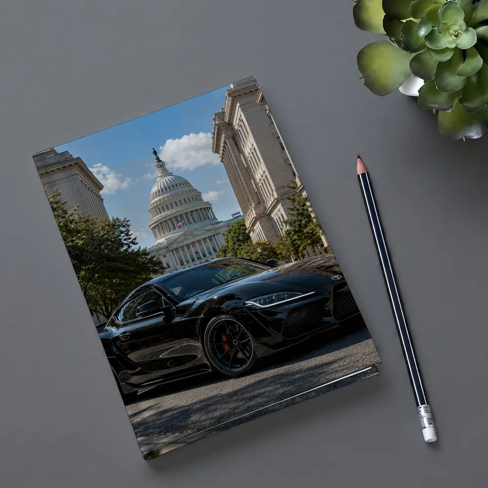 Black Toyota Supra Washington DC Street – Notebooks