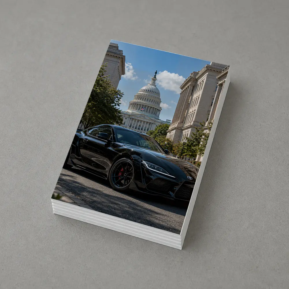 Black Toyota Supra Washington DC Street – Postcards