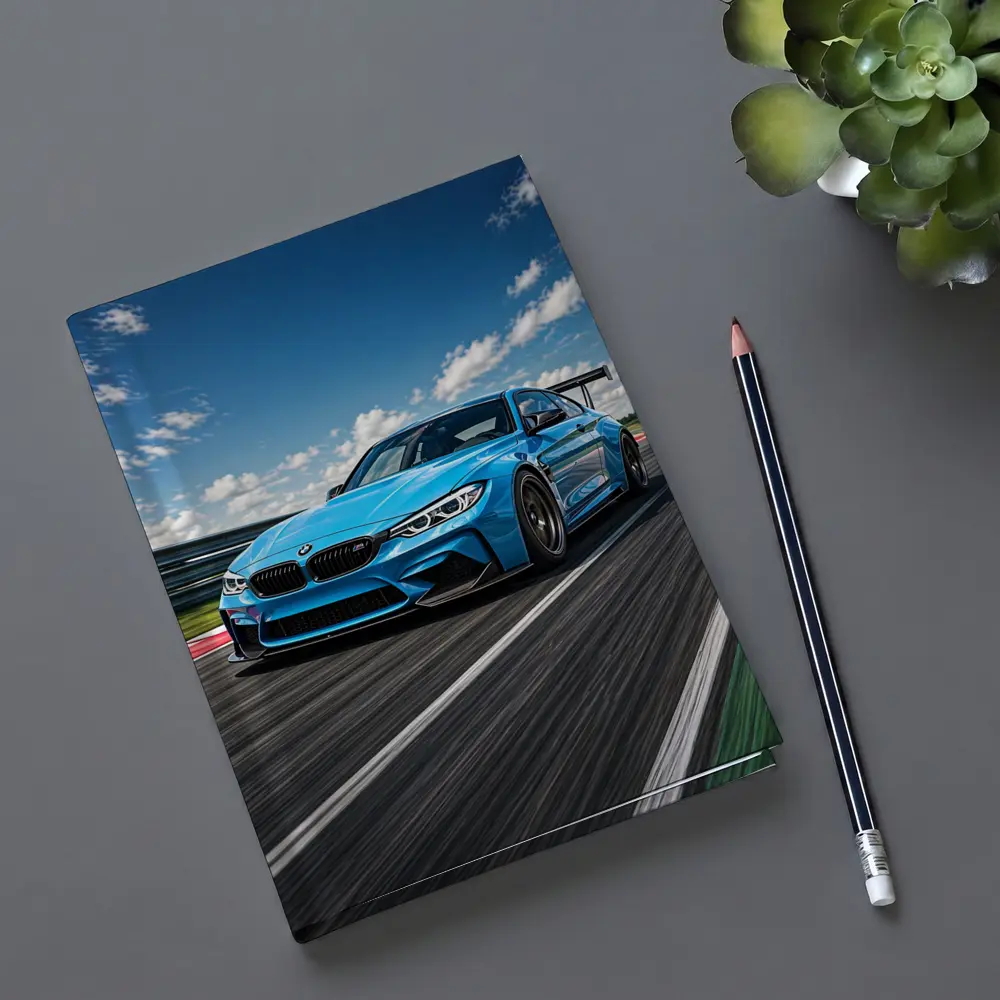 BMW M3 Blue Race Track Speed Art – Notebooks