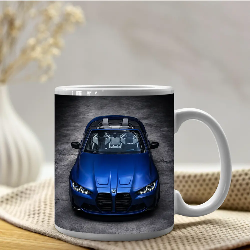 BMW M4 Convertible Blue Studio Shot – Mugs