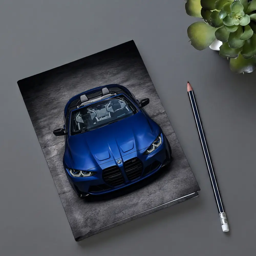BMW M4 Convertible Blue Studio Shot – Notebooks