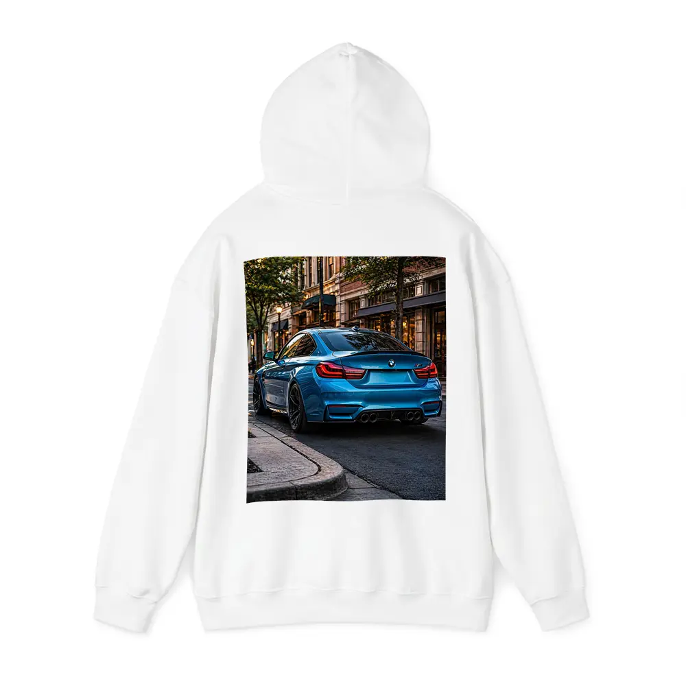 BMW M4 Blue Coupe City Street – Hoodies