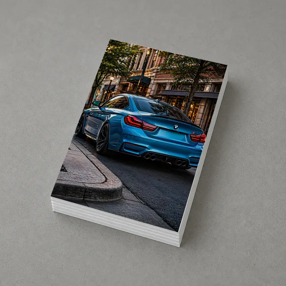 BMW M4 Blue Coupe City Street – Postcards
