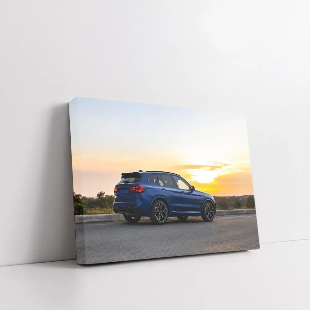 BMW X3 M Blue SUV Sunset Shot – Wall Art