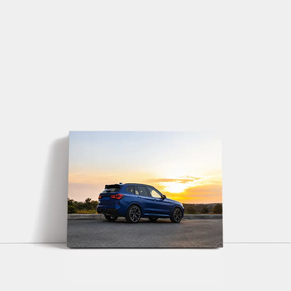 BMW X3 M Blue SUV Sunset Shot – Wall Art
