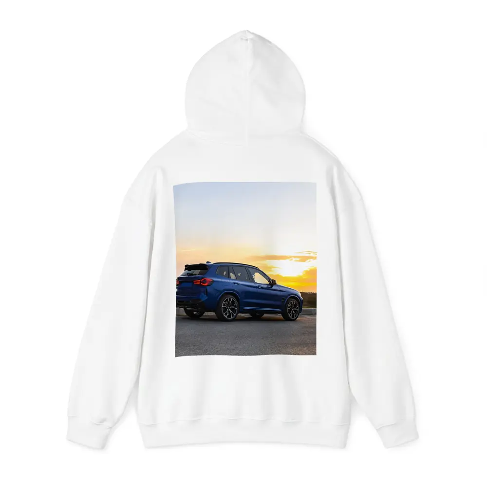 BMW X3 M Blue SUV Sunset Shot – Hoodies