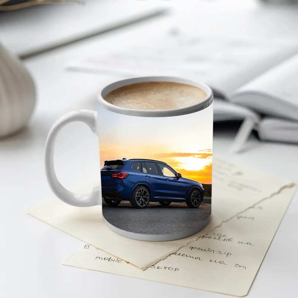 BMW X3 M Blue SUV Sunset Shot – Mugs