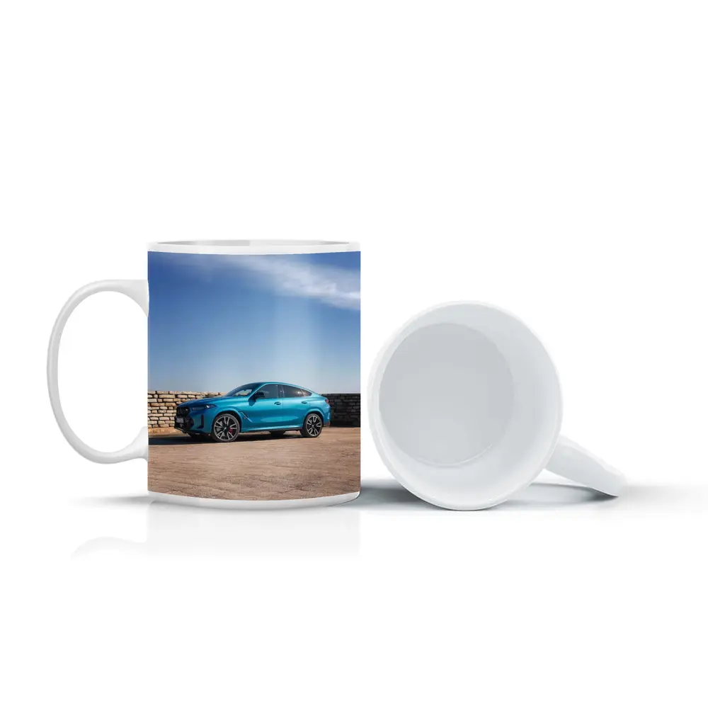 BMW X6 Blue Coupe SUV Outdoor Setting – Mugs