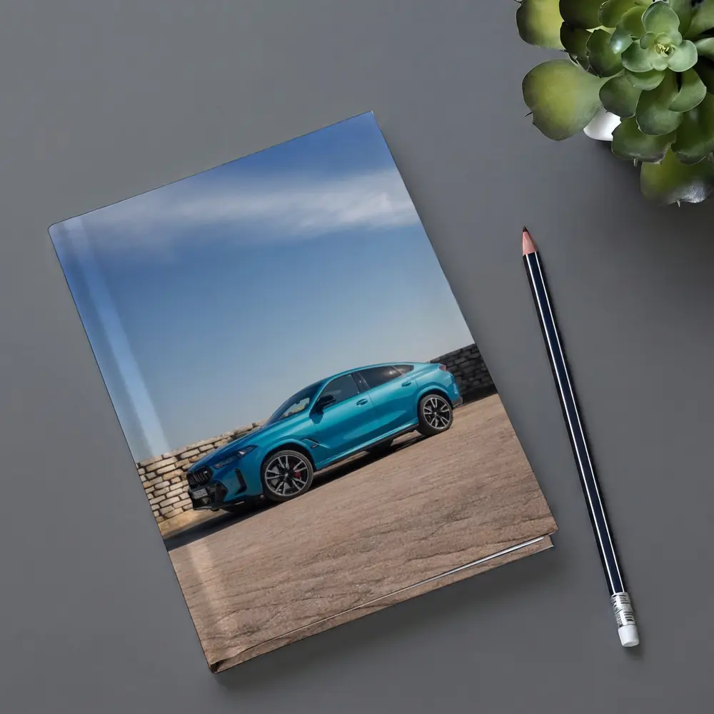 BMW X6 Blue Coupe SUV Outdoor Setting – Notebooks