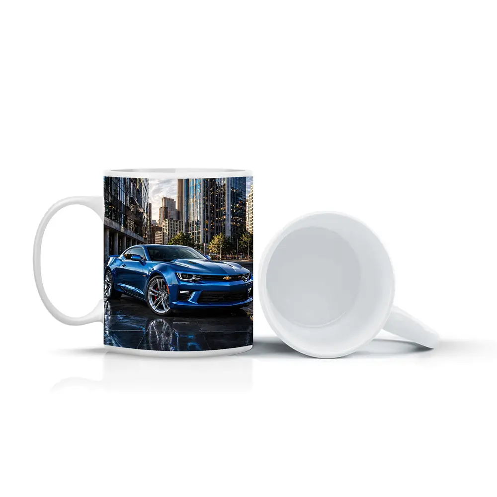 Blue Chevrolet Camaro SS City Background – Mugs