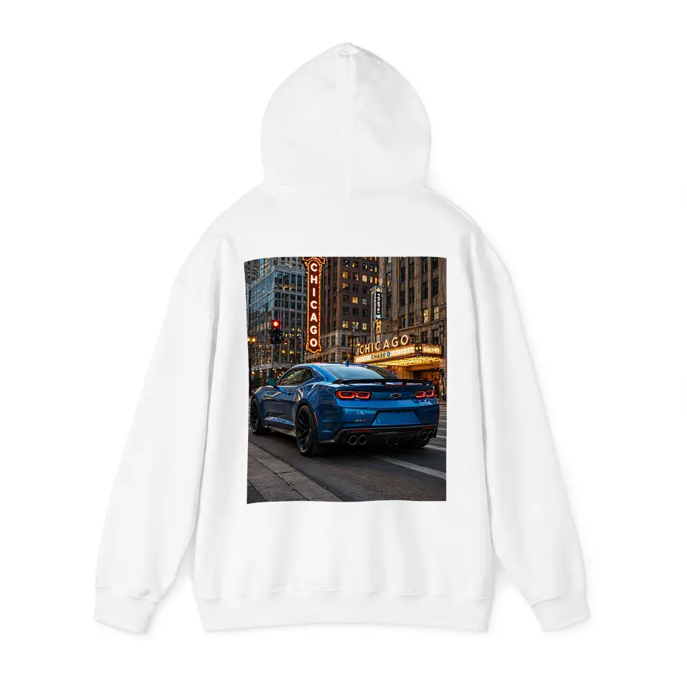 Chevrolet Camaro ZL1 Blue Chicago Street – Hoodies