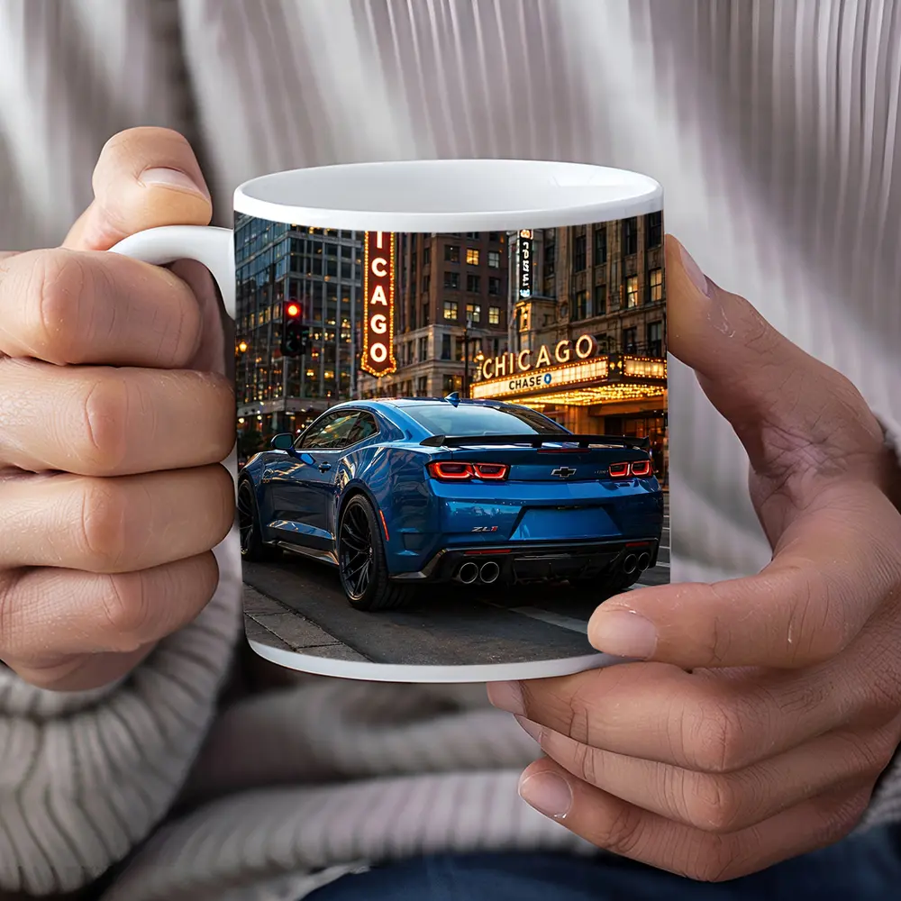 Chevrolet Camaro ZL1 Blue Chicago Street – Mugs
