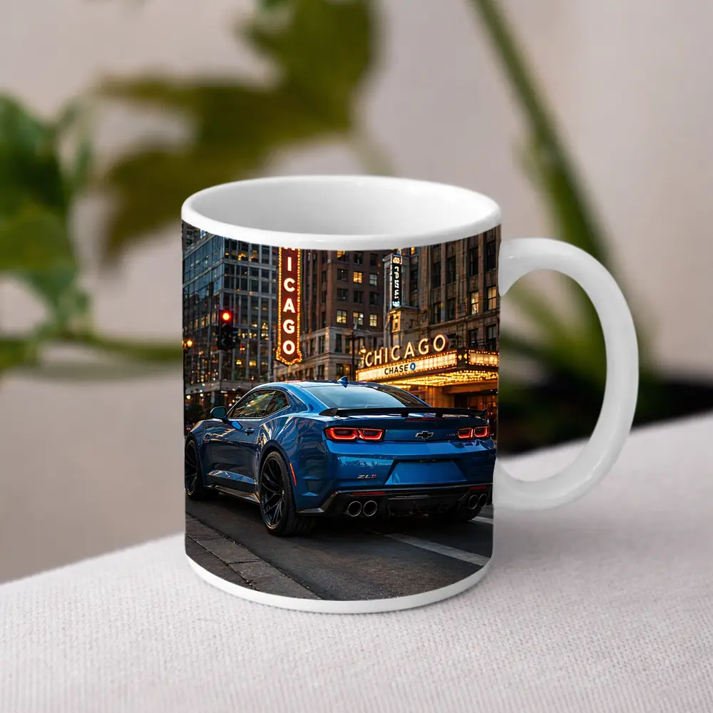 Chevrolet Camaro ZL1 Blue Chicago Street – Mugs
