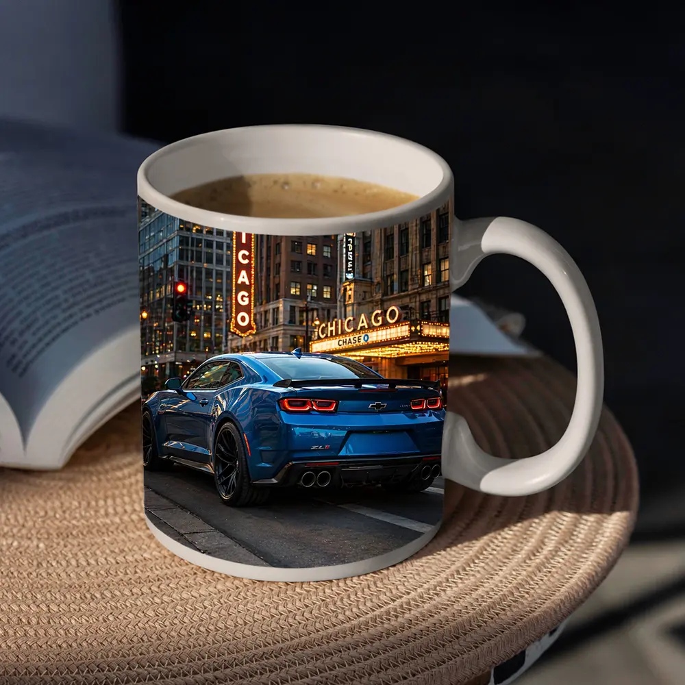 Chevrolet Camaro ZL1 Blue Chicago Street – Mugs