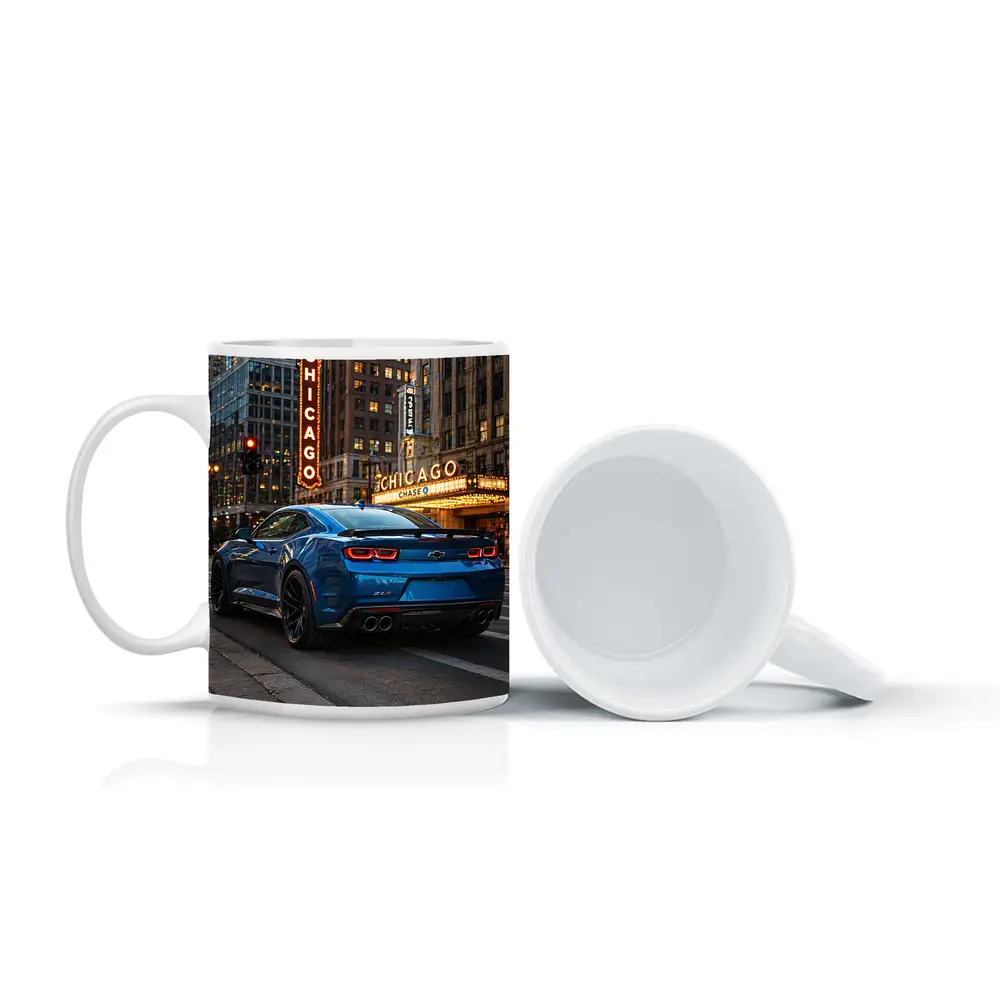 Chevrolet Camaro ZL1 Blue Chicago Street – Mugs