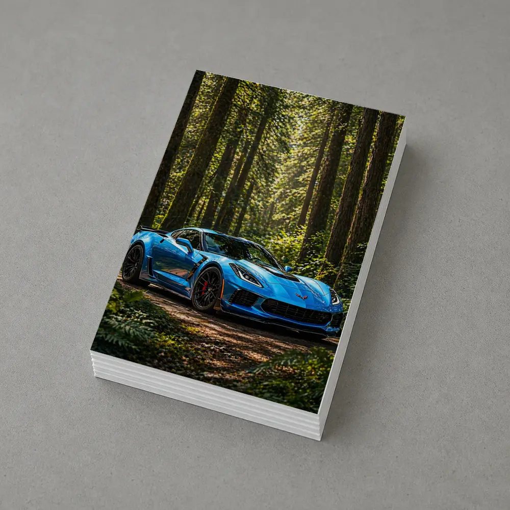 Chevrolet Corvette Z06 Blue Forest Road – Postcards