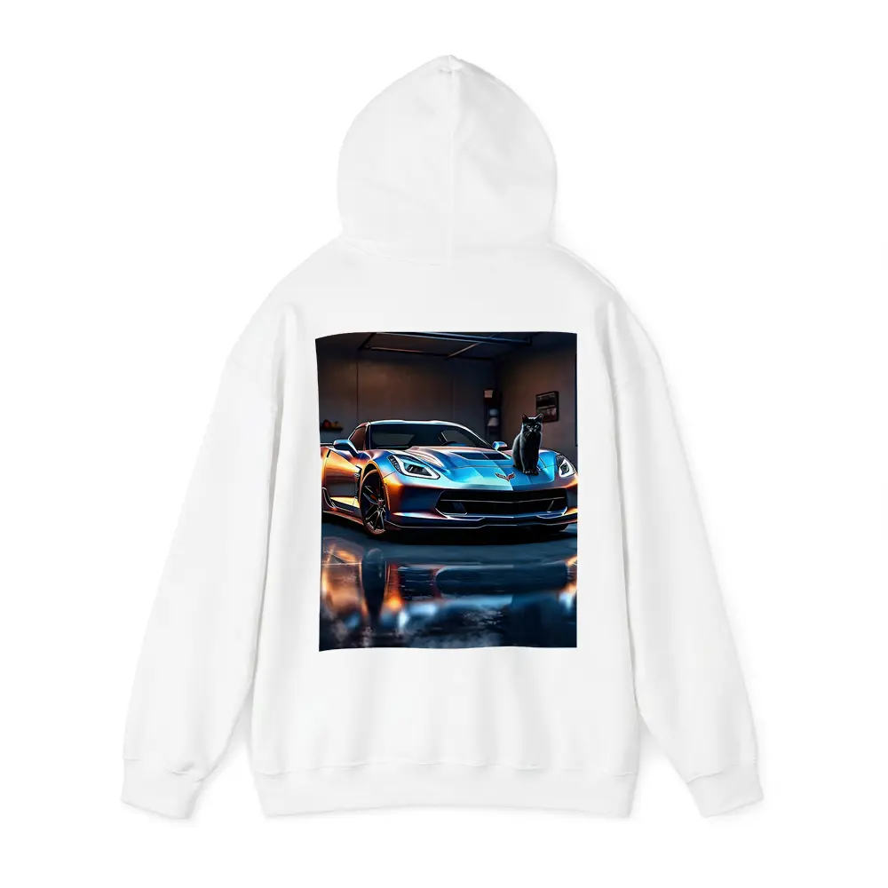 Chevrolet Corvette Black Cat Garage Night – Hoodies