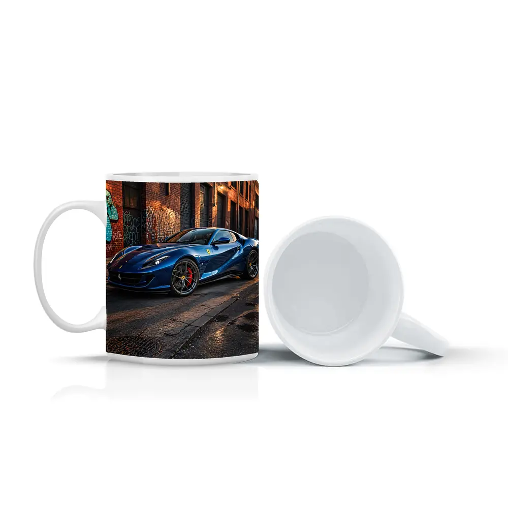 Ferrari 812 Superfast Blue Urban Street – Mugs